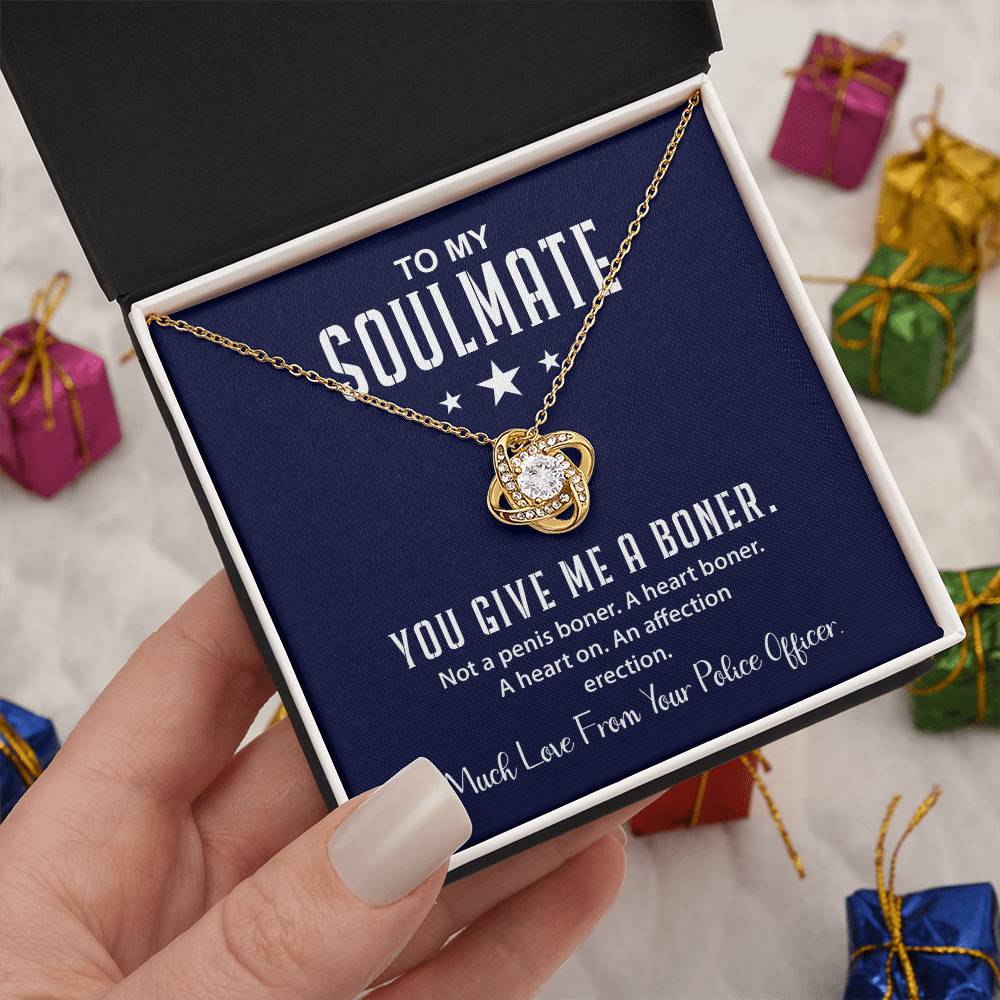 Funny Soulmate Necklace Gift from Police Officer