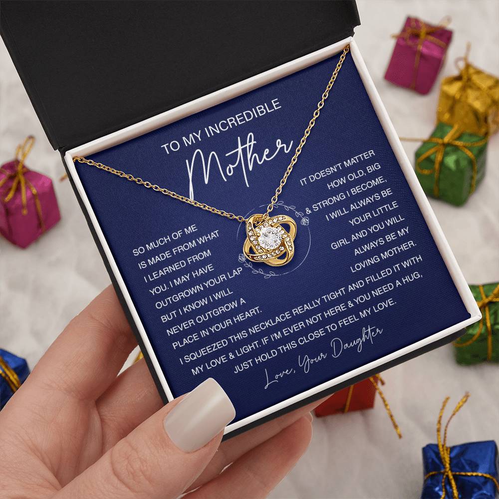 Mom Necklace Gift From Daughter With Loving Note & Box