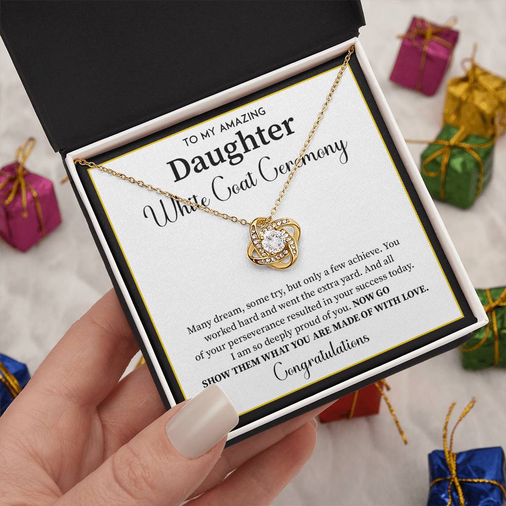 White Coat Ceremony Gift For Daughter Necklace With Gift Box