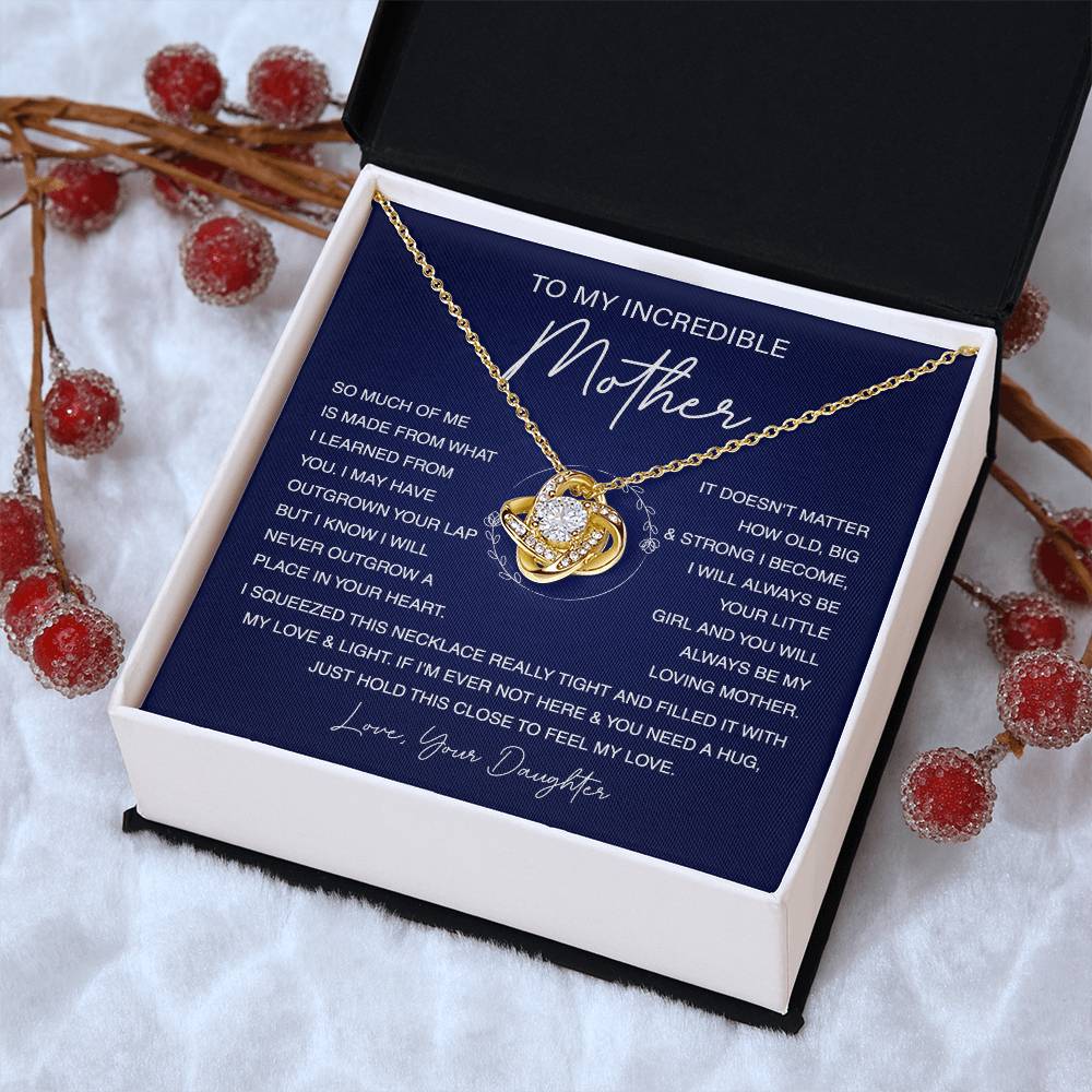 Mom Necklace Gift From Daughter With Loving Note & Box
