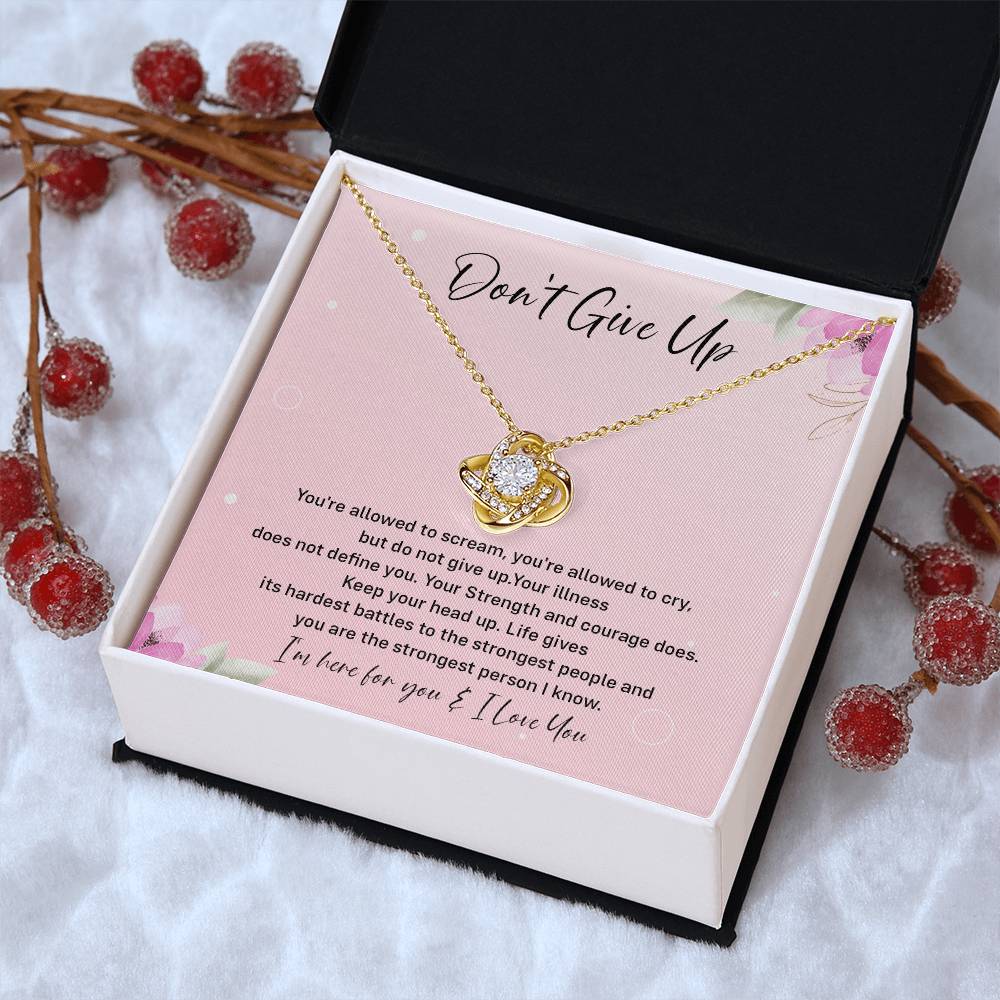 Don't Give Up Strength And Courage Necklace Don't Give Up Necklace Supportive Gift For Fighter You Are Strong Necklace Life's Battles Necklace Emotional Connection Necklace Love And Support Necklace Motivational Jewelry Breast Cancer Necklace For Soulmate