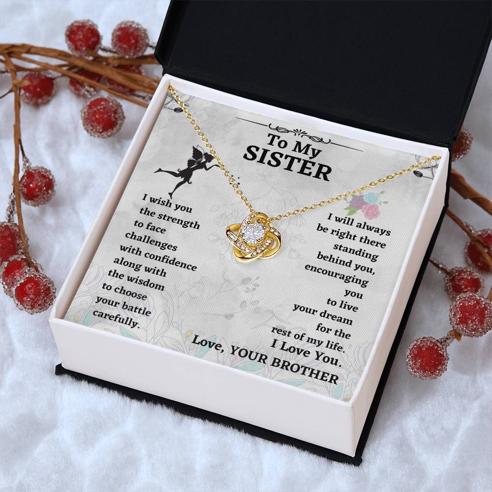 Sister Gift from Brother – Love Knot Necklace