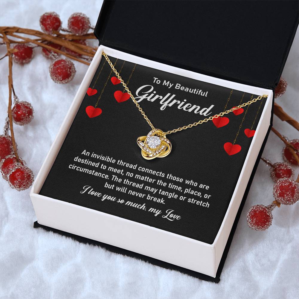 To My Beautiful Girlfriend – Necklace with Message Card