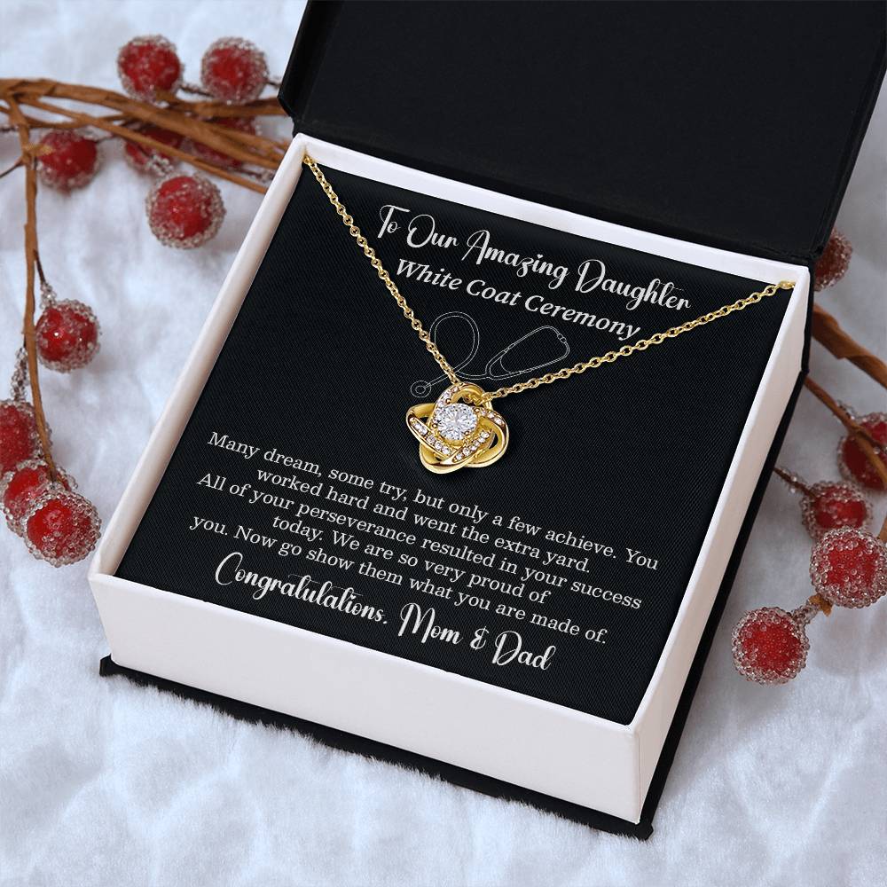 To Our Amazing Daughter On Your White Coat Ceremony Best Wishes Necklace You Are Amazing Necklace Personal Growth Jewelry Motivational Jewelry For New Beginnings Emotional Connection Necklace Meaningful Gift From Parents Congratulations Necklace