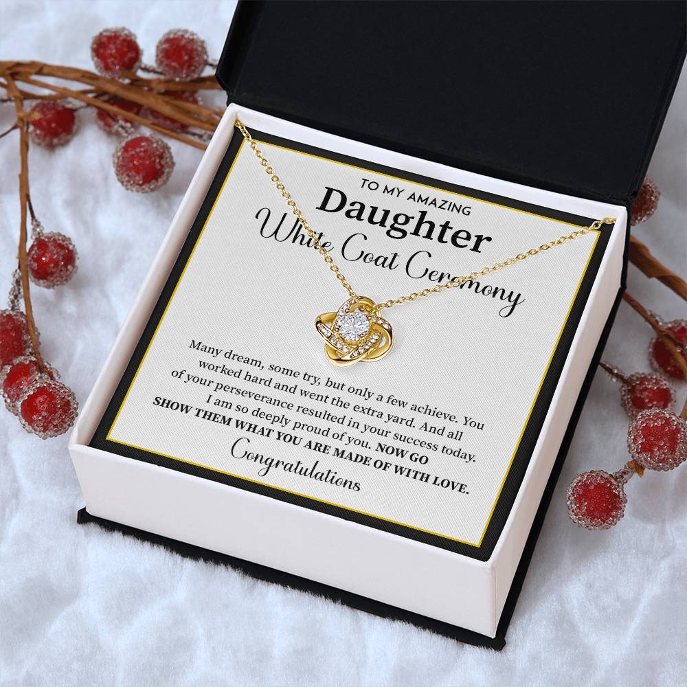 White Coat Ceremony Gift For Daughter Necklace With Gift Box