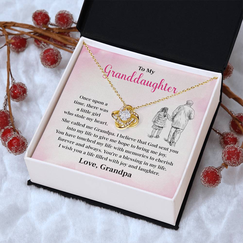 Granddaughter Necklace from Grandpa – Joy & Love Gift Box
