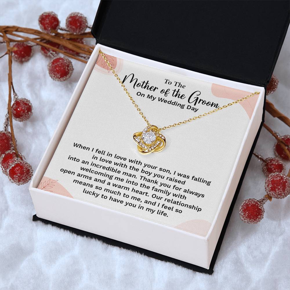 To the Groom's Mother on My Wedding Day Groom’s mother wedding gift Wedding necklace for mother-in-law Heartfelt message for groom’s mom Special gift for groom’s mom Necklace gift for groom’s mother on wedding day Meaningful gift for groom’s mother