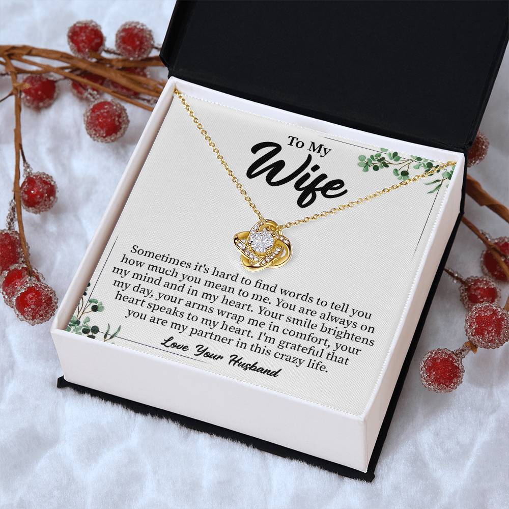 To My Wife Necklace Gift from Husband with Gift Box