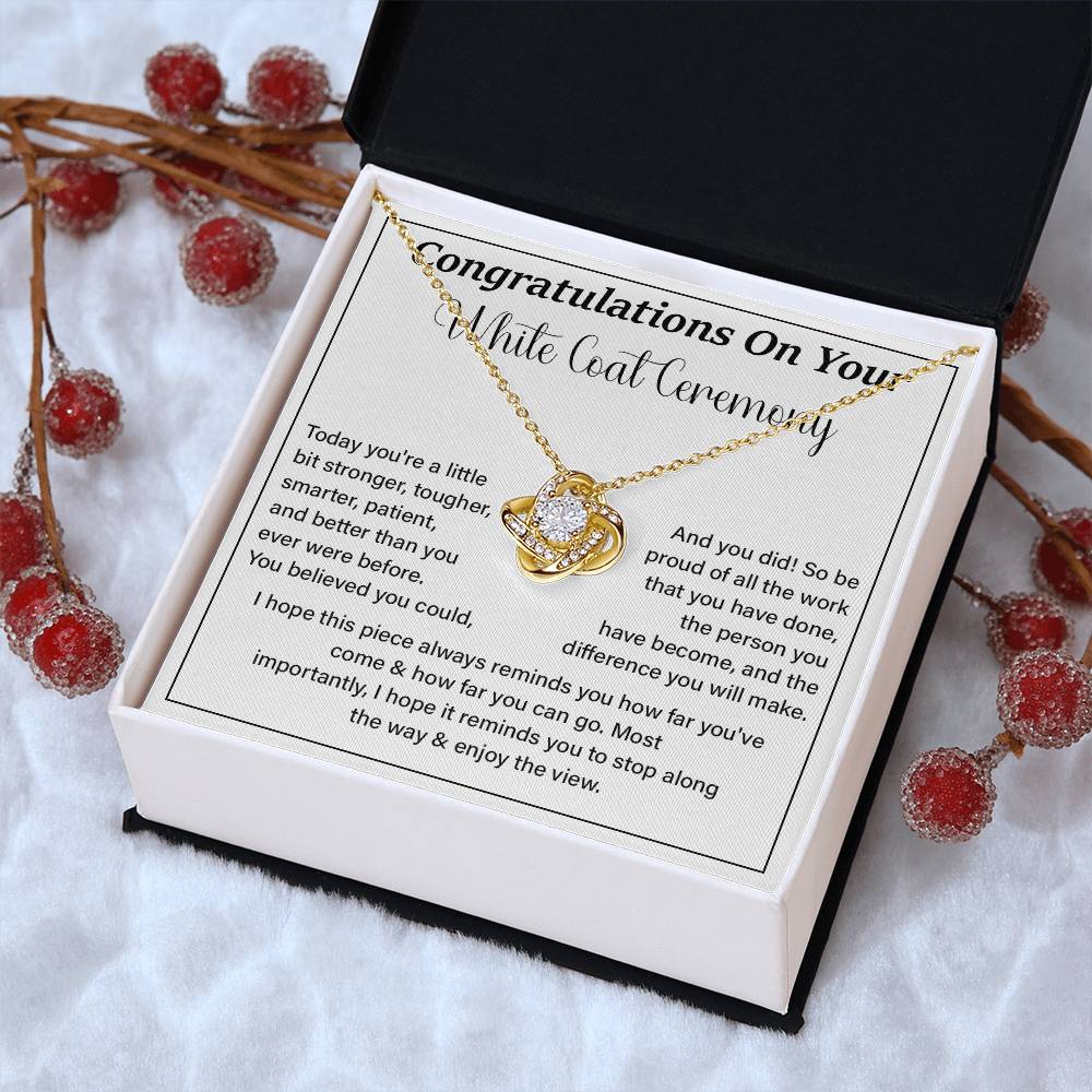 Congratulations On Your White Coat Ceremony Enjoy The View Necklace Best Wishes Necklace Personal Growth Jewelry  Motivational Jewelry Daily Inspiration Necklace Meaningful Gift For Graduates Congratulations Necklace