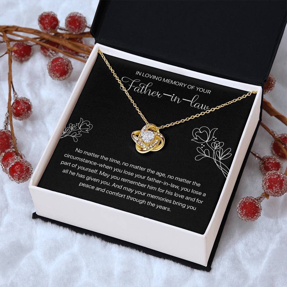 Father-in-Law Memorial Necklace with Gift Card