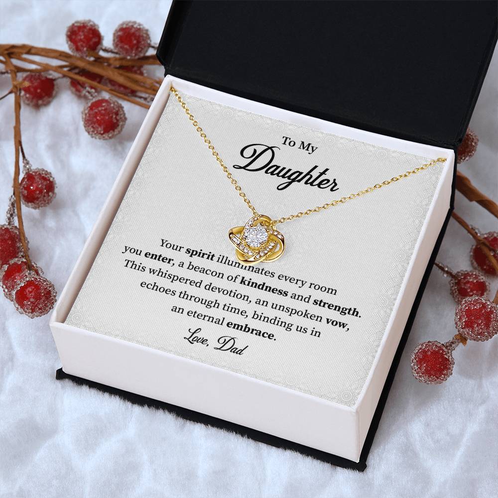 Dad to Daughter Necklace Gift with Message Card