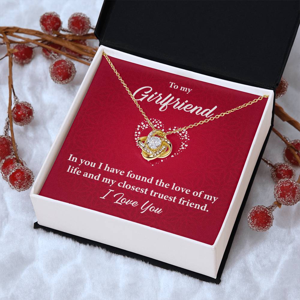 Girlfriend Necklace Gift with Romantic Message Card