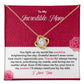 Mother Necklace Gift with Heartfelt Card