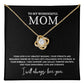 To My Wonderful Mom Necklace Gift with Message Card