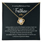 Holiday Memorial Necklace for Loss of Father Gift