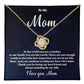To My Mom Necklace Gift – You Are the World Message Card
