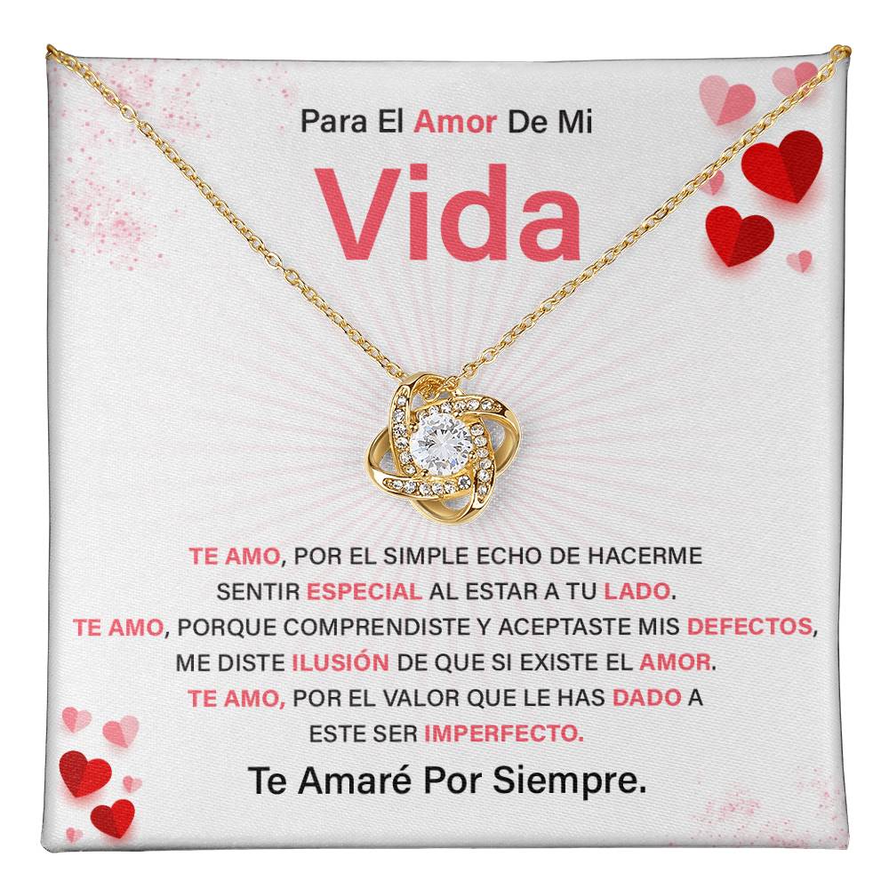 Love Knot Necklace for Soulmate with Spanish Card