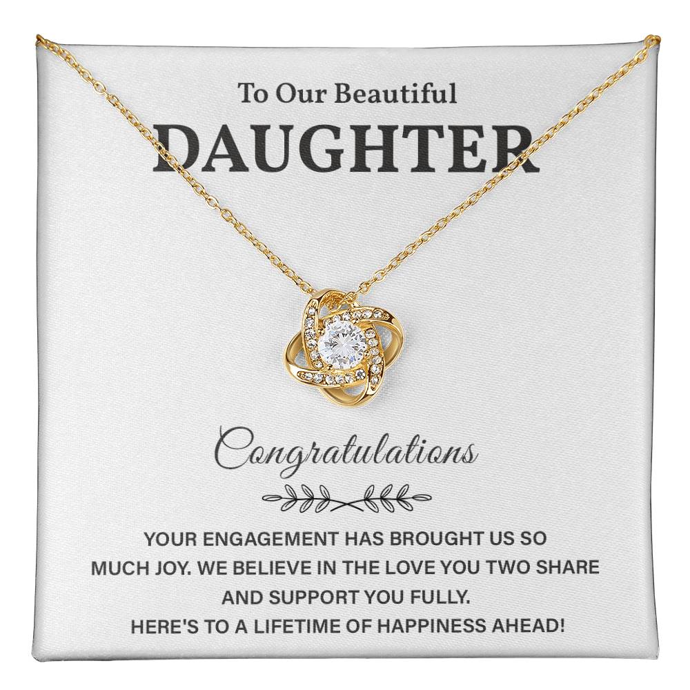 To Our Beautiful Daughter Engagement Necklace Gift Dad Sentimental Gift For Daughter’s Engagement Jewelry Gift For Daughter’s Engagement Daughter’s Special Day Necklace Meaningful Engagement Gift For Daughter Engagement Jewelry For Daughter