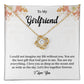 Girlfriend Necklace Gift with I Love You Message Card
