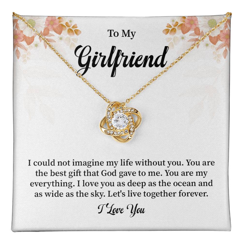 Girlfriend Necklace Gift with I Love You Message Card
