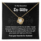 Funny Ex Wife Gift – Necklace with Message Card & Box