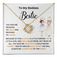 Badass Bestie Necklace Gift with Heartfelt Message Card