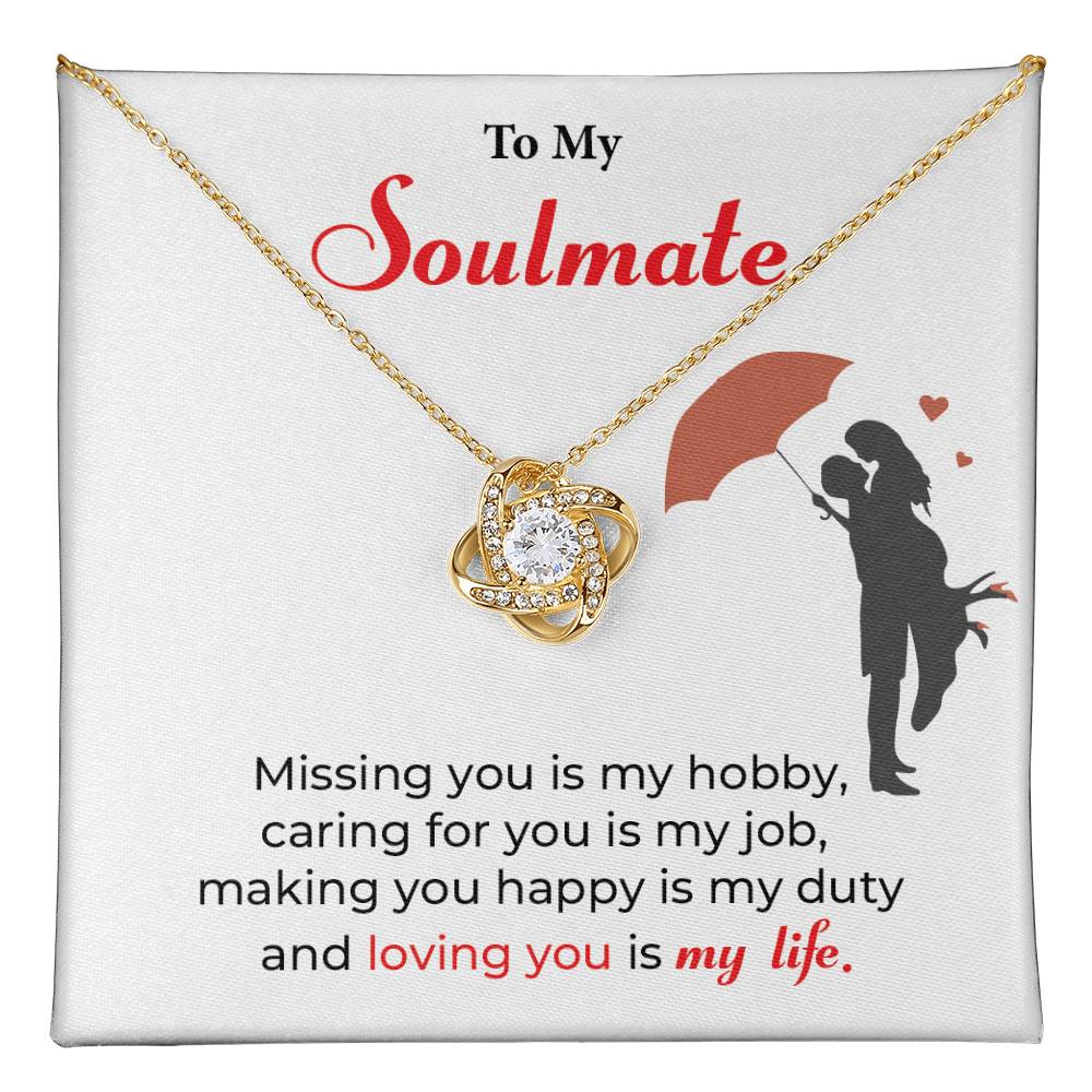 Soulmate Necklace Gift for Her – Message Card Box
