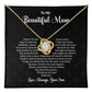 Mother Necklace from Son – with Gift Box & Message Card