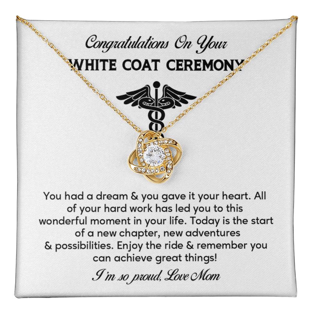 Congratulations On Your White Coat Ceremony Necklace White Coat Ceremony Necklace Gift Congratulations White Coat Ceremony Jewelry White Coat Graduation Necklace Gift New Adventures Necklace Gift  Proud Of You Mom Gift Necklace