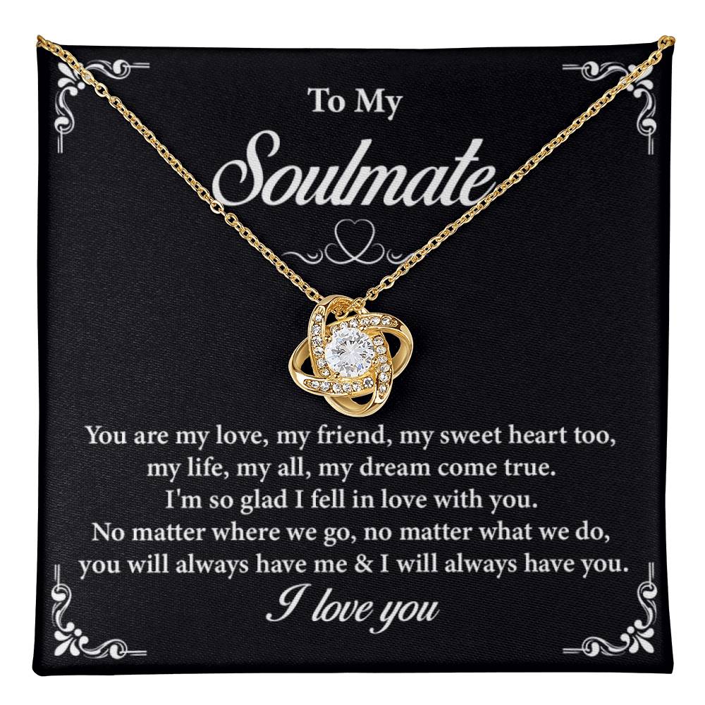 To My Soulmate Gift – Necklace with Message Card & Gift Box