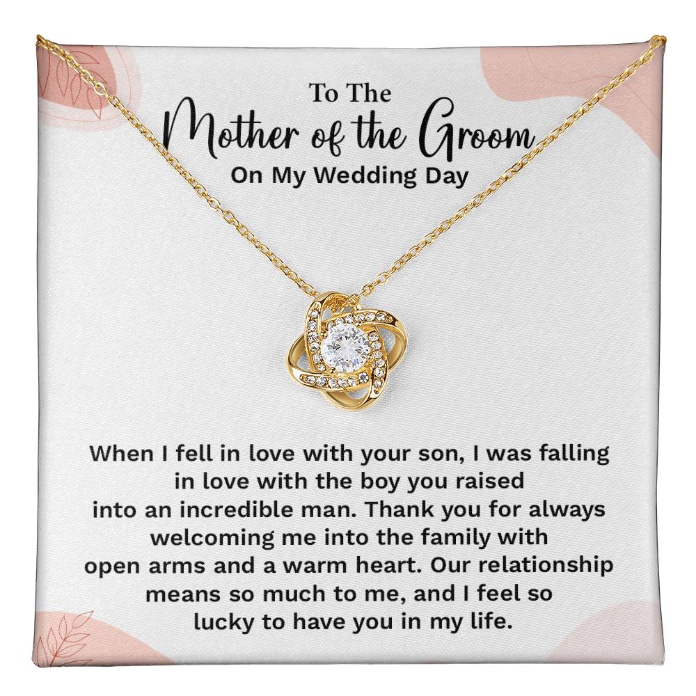 To the Groom's Mother on My Wedding Day Groom’s mother wedding gift Wedding necklace for mother-in-law Heartfelt message for groom’s mom Special gift for groom’s mom Necklace gift for groom’s mother on wedding day Meaningful gift for groom’s mother