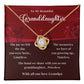Granddaughter Necklace Gift from Grandpa with Message Card