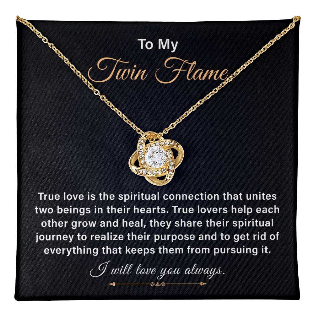 Twin Flame Necklace Gift for Soulmate With Message Card