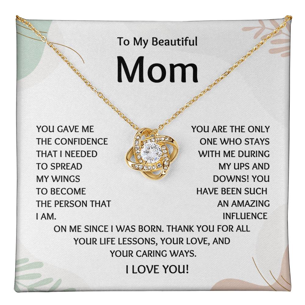 To My Beautiful Mom Necklace – Heartfelt Gift
