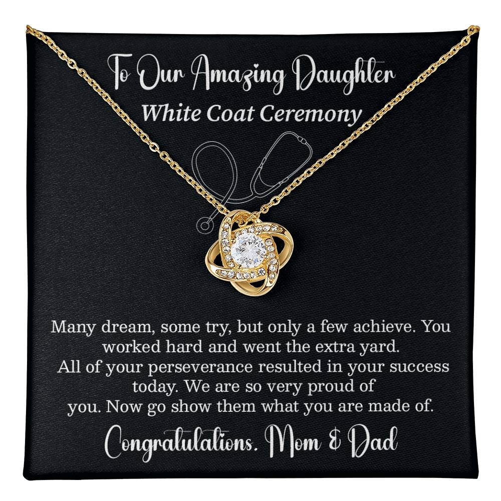 To Our Amazing Daughter On Your White Coat Ceremony Best Wishes Necklace You Are Amazing Necklace Personal Growth Jewelry Motivational Jewelry For New Beginnings Emotional Connection Necklace Meaningful Gift From Parents Congratulations Necklace