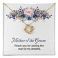 Mother of Groom Gift Necklace with Message Card