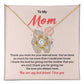 Daughter to Mom Necklace Gift with Message Card