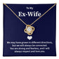 Ex-Wife Necklace Gift from Ex-Husband with Card