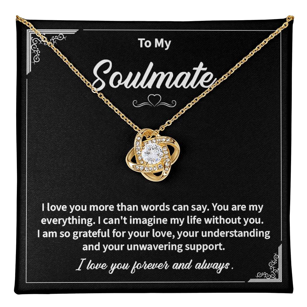 Soulmate Love Knot Necklace with Message Card & Gift Box