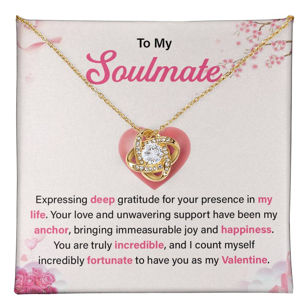Valentine’s Day Necklace for Soulmate with Message Card