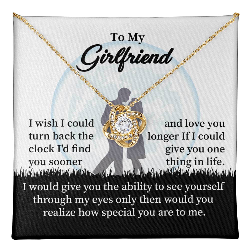 Girlfriend Necklace Gift with Message Card and Gift Box