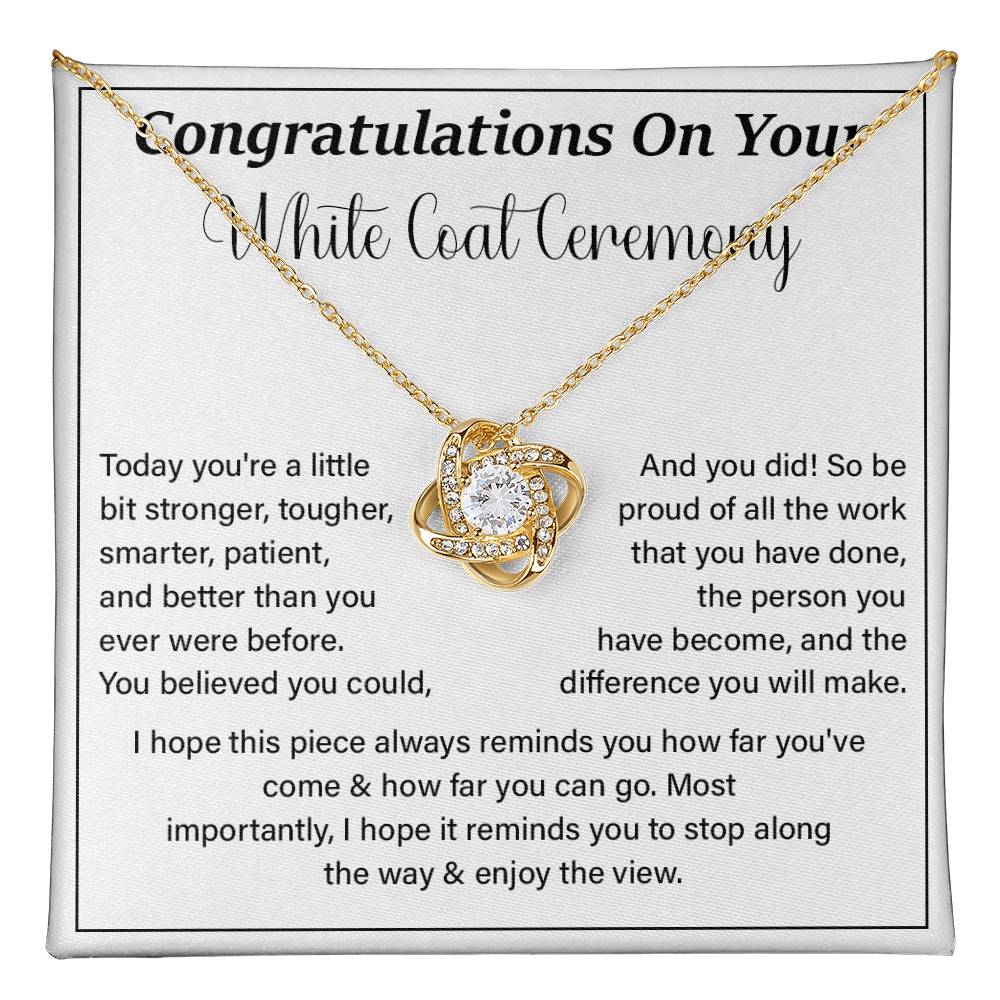 Congratulations On Your White Coat Ceremony Enjoy The View Necklace Best Wishes Necklace Personal Growth Jewelry  Motivational Jewelry Daily Inspiration Necklace Meaningful Gift For Graduates Congratulations Necklace