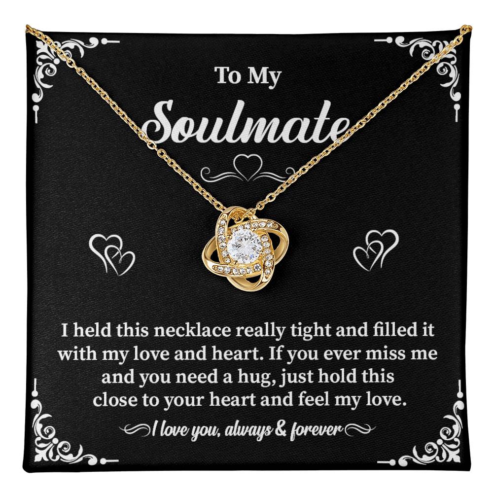 Soulmate Necklace for Her with Gift Box and Message