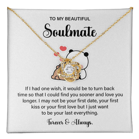 Soulmate Gift Necklace for Her – with Message Card