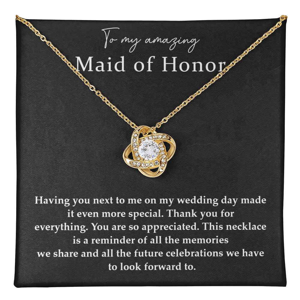 Wedding Day Necklace For Maid Of Honor Friendship Necklace For Maid Of Honor Jewelry Gift For Maid Of Honor Meaningful Gift For Maid Of Honor Emotional Gift For Maid Of Honor Special Gift For Maid Of Honor Necklace For Maid Of Honor Thank You Gift