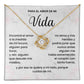 To the Love of My Life Necklace with Spanish Message Card