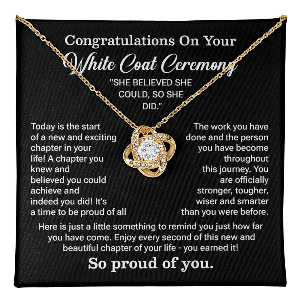 Congratulations On Your New White Coat Ceremony Congratulations Necklace White Coat Ceremony Inspirational Jewelry Gift New Chapter Necklace Meaningful Gift For Graduates Emotional Connection Necklace Motivational Jewelry