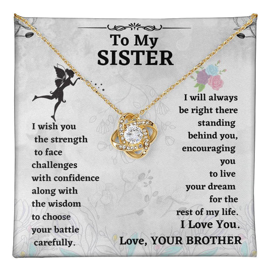 Sister Gift from Brother – Love Knot Necklace