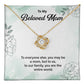 Beloved Mom Necklace Gift From Family With Message Card