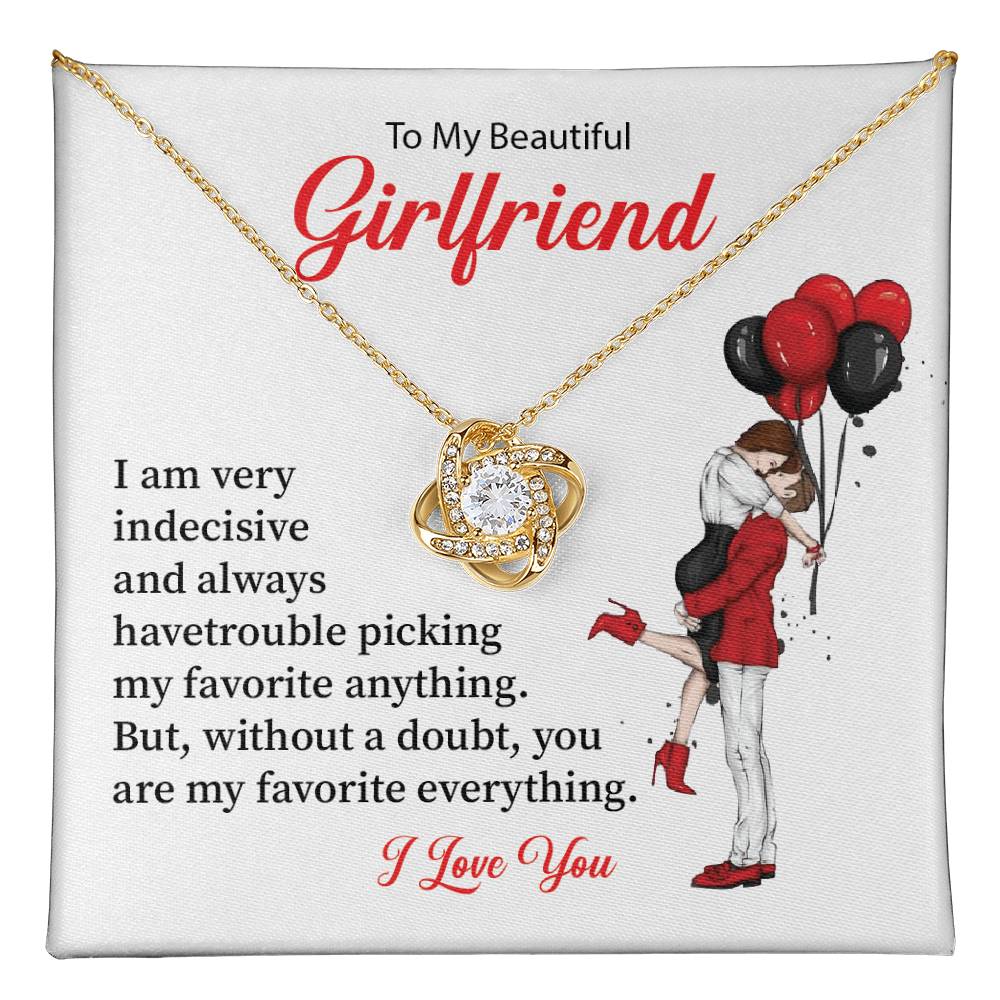 Romantic Necklace for Girlfriend with Gift Card Box